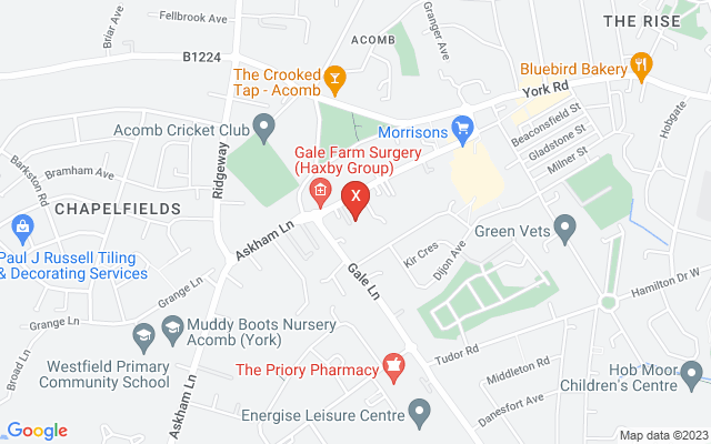 Map showing location of Acomb Methodist Church Hall, Acomb Methodist Church Hall, 40a Front Street, Acomb, York